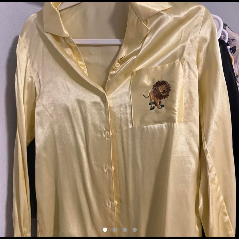 Staud Yellow Silk Blouse